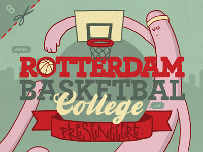 Rotterdam Basketball College basketball college flyer illustration rotterdam
