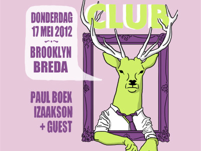 Culture Club deer illustration poster