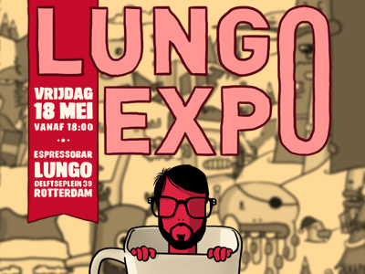 Lungo Expo coffee illustration lungo poster