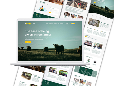 Farmer learning platform - Web design design landing page ui ux web design website