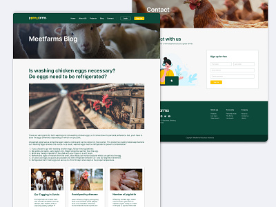 Farmer learning platform - Web design design landing page ui ux web design website