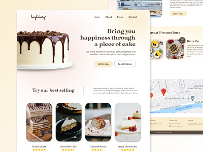 Lucy Bakery - Web design bakery web design design landing page ui ux web design website design