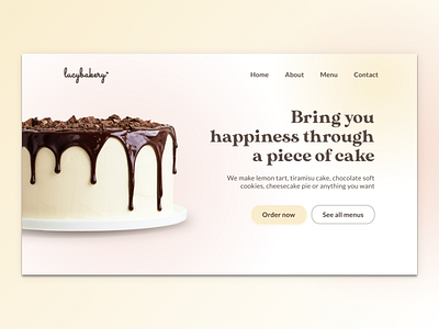 Lucy bakery - Web design bakery web design design landing page ui ux web design website