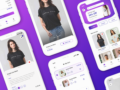 Clothing Store App clothing app design concept clothing store app design e commerce clothing app design fashion e commerce app design mobile app design ui ui mobile app design ui ux