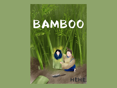 Illustration -Bamboo illustration princess story