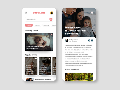 News feed app for parents app app design application chat app colors design ios ios app mobile mobile app mobile app design mobile application mobile design mobile ui newsfeed ui uidesign uiux ux uxdesign