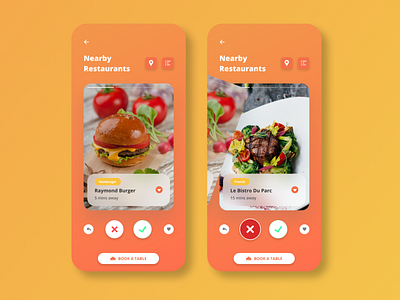 Card swipe interaction app app design application chat app colors design ios ios app mobile mobile app mobile app design mobile design mobile ui restaurant swipe ui uidesign uiux ux uxdesign