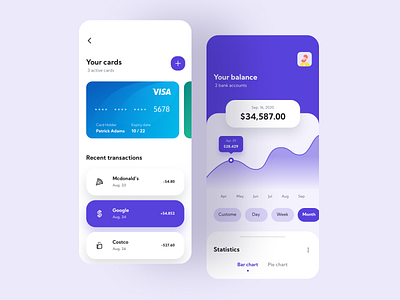 Expense management app design