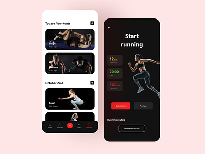 Fitness app design