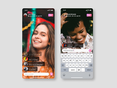 Live streaming app adobe xd app app design application chat app colors design ios ios app mobile mobile app mobile app design mobile design mobile ui ui uidesign uiux uiuxdesign ux