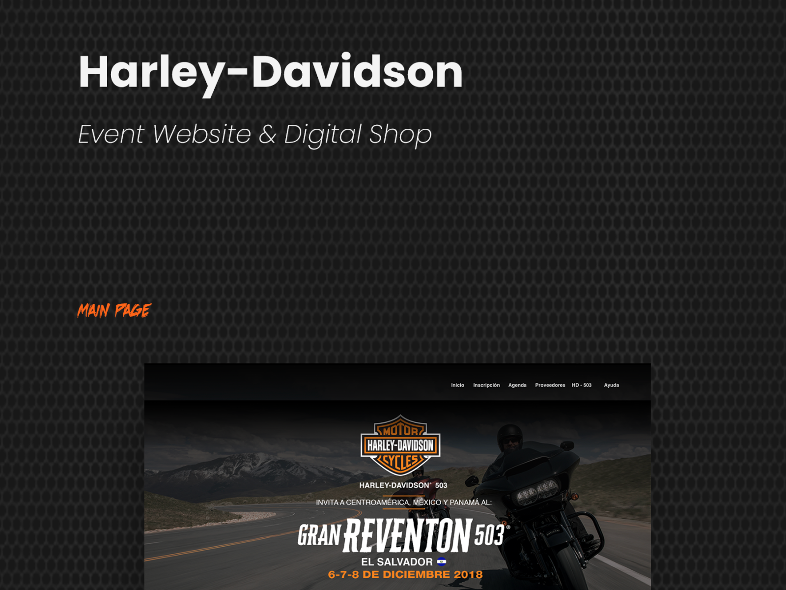 Web Site Design For Harley-Davidson By Lucho Figueroa On Dribbble