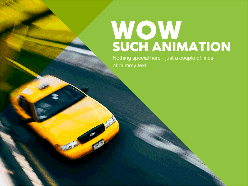 Scrolling transitions animation cars landing transition web
