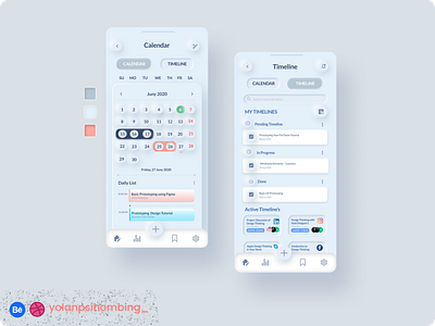 Meeting Schedule Mobile App app calendar app colorful design figma figmadesign font awesome mobile neumorphic neumorphic design photoshop simplify typography ui uiux uiuxdesign