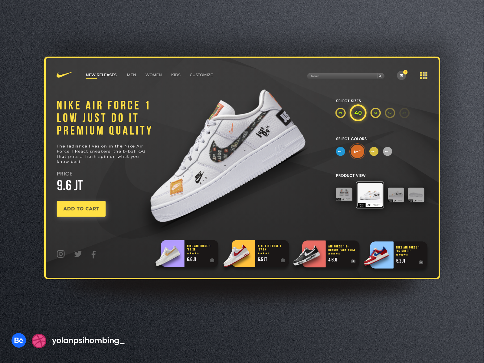 Nike Air Force Shop By Yolan Sihombing On Dribbble