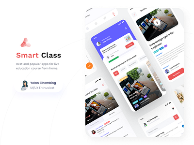 Education Smart Class App app design education app figma figmadesign mobile simplify ui uiux uiuxdesign ux