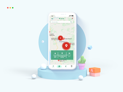 Green Forest App | Map Location Concept Design