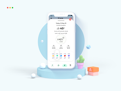 Green Forest App | Weather Details Concept Design