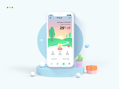 Green Forest App | Weather Concept Design