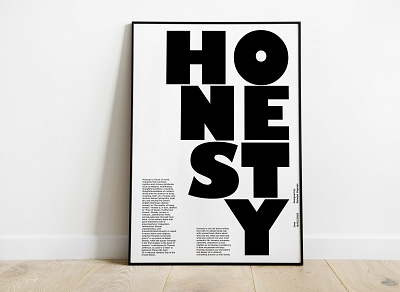 Typography Poster design designer honesty poster posterdesign typography typography design typography poster ui ux