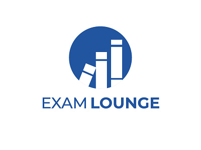 Exam Lounge Logo art blue designer educational logo illustration illustrator logo logo designer logo mark logodesign typography ui ux