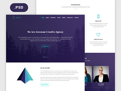 Agency Website PSD