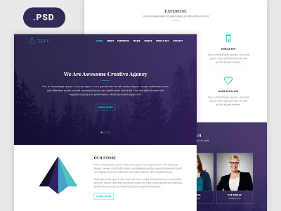 Agency Website PSD agency creative free free psd freebie freebies freepsd landing page landingpage template