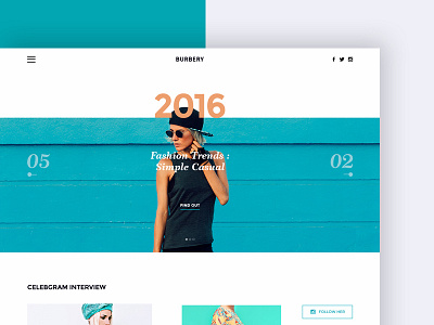 WIP fashion header interface landingpage ui ux web