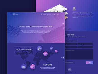 Landing Page Redesign Concept explore gradient landing page one page onepage purple ui ux web website