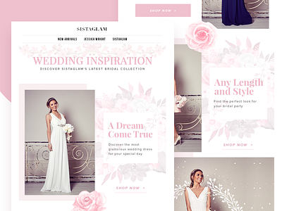 Newsletter for Wedding Inspiration email floral interface newsletter ui ux