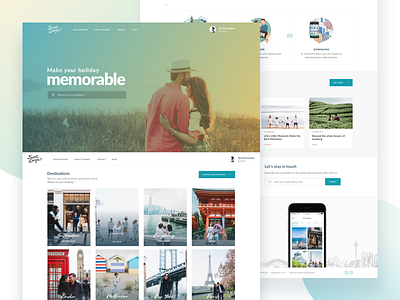 SweetEscape Homepage homepage landing page travel ui ux web