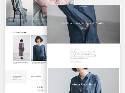 Minimalism Fashion E-commerce ecommerce indie landing page minimalism store ui ux