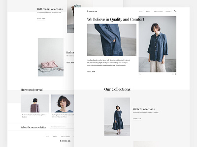 Minimalism Fashion E-commerce #2 ecommerce indie landing page minimalism store ui ux