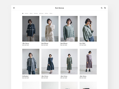 Catalog - Minimalism Fashion E-commerce ecommerce indie landing page minimalism store ui ux