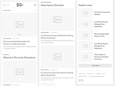 Mobile Web - Blog Improvement - Wireframe