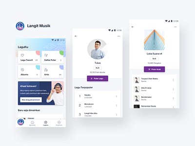 Langit Musik - Library by Aji Darmawan for SixtyTwo on Dribbble