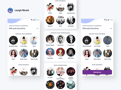 Langit Musik - Personalization app mobile mobile apps musicapp ui uidesign ux