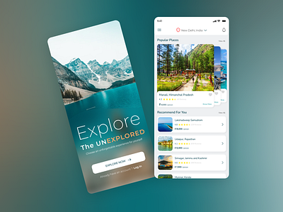 Travel Mobile App Design 3d adobe app branding concept easy explore figma glassmorphism india inspiration love motion graphics travel traveller trending ui ux world xd