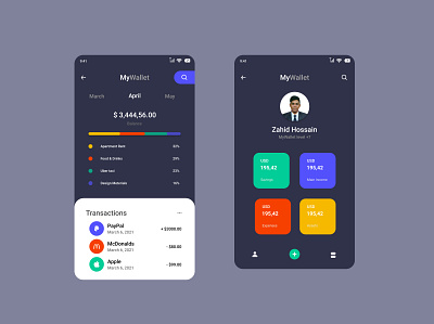 My wallet management app design design mobile design ui ui design uidesign wallet app wallet ui walletapp