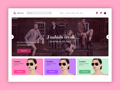 Fashion web landing page