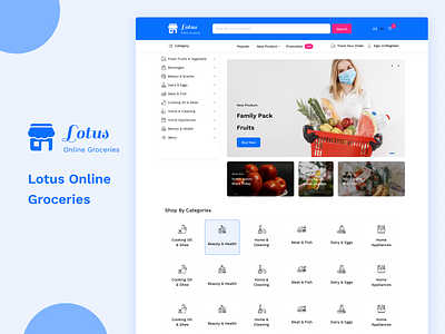 Lotus Groceries Ecommerce app design design ecommerce design ui design webdesign website design