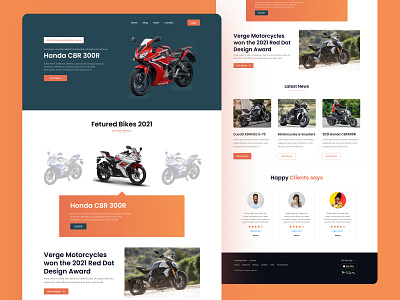 Honda Bike Club design ecommerce design graphic design ui ui design webdesign website design
