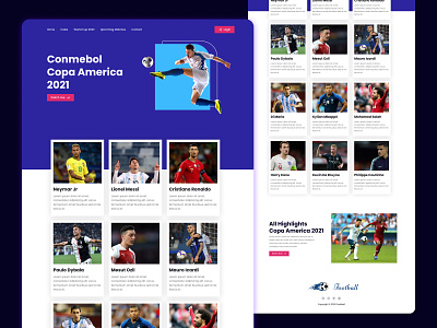 Conmebol Copa America ecommerce design graphic design ui ui design webdesign website design