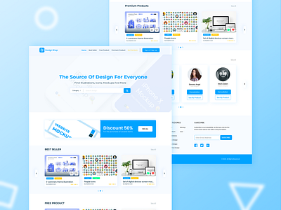 Design Shop Landing Page uiux web design website