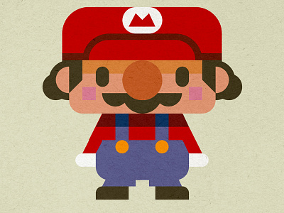 KiKaGiGa Mario anime dot flat game geometry kawaii kikagiga manga mario nemury nintendo tsuyatsuya