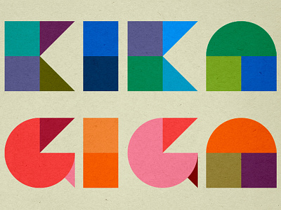 KiKaGiGa typeface 幾何戯画タイプフェース kawaii kikagiga