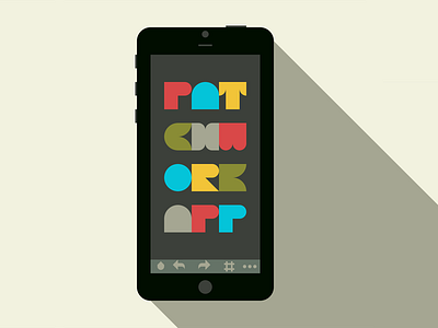 I ♥ PATCHWORK APP. -with a Drawing app- app flat flatdesign geometric geometry iphone patchworkapp