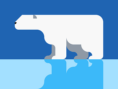 Polar Bear animal flatdesign ipad kawaii minimal minimalism patchworkapp かわいい シロクマ