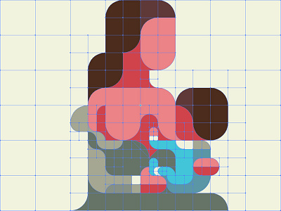 GRID Breast-Feeding 授乳 breastfeeding flatdesign geometry grid iconic lactation minimal nursing patchworkapp