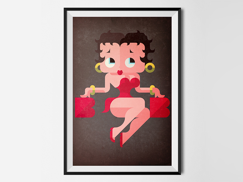 Betty Boop! Boop-Oop-A-Doop!!! minimaldesign minimalart marilynmonroe sexsymbol fleischer geometry sexy cartoon bettyboop betty