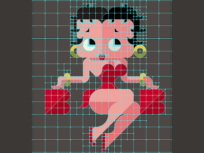 Grid design Betty Boop